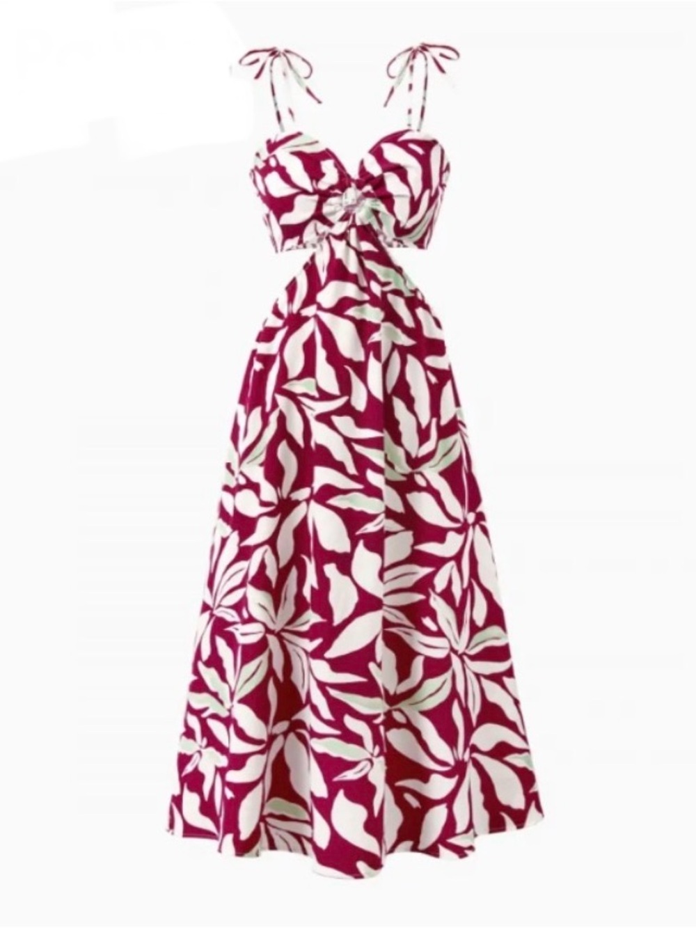 Women Flattering Pink and White Floral Maxi dress Backless Women Dresses, Size S - Picture 1 of 9